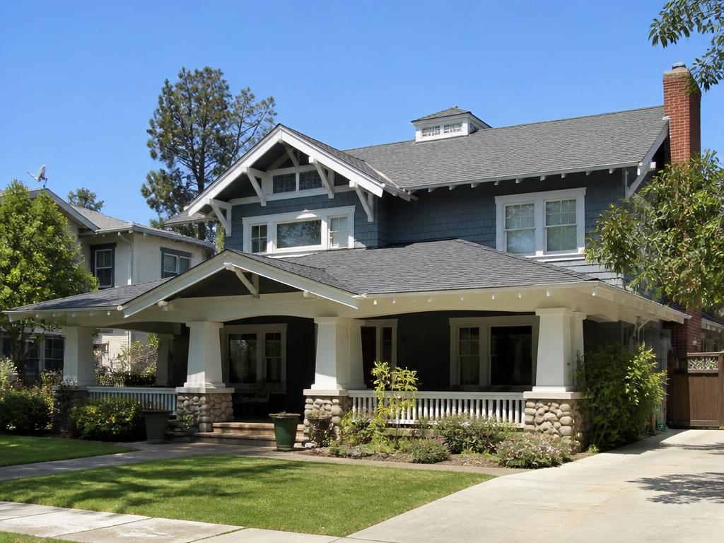 Historic craftsman home with new composition shingle roof