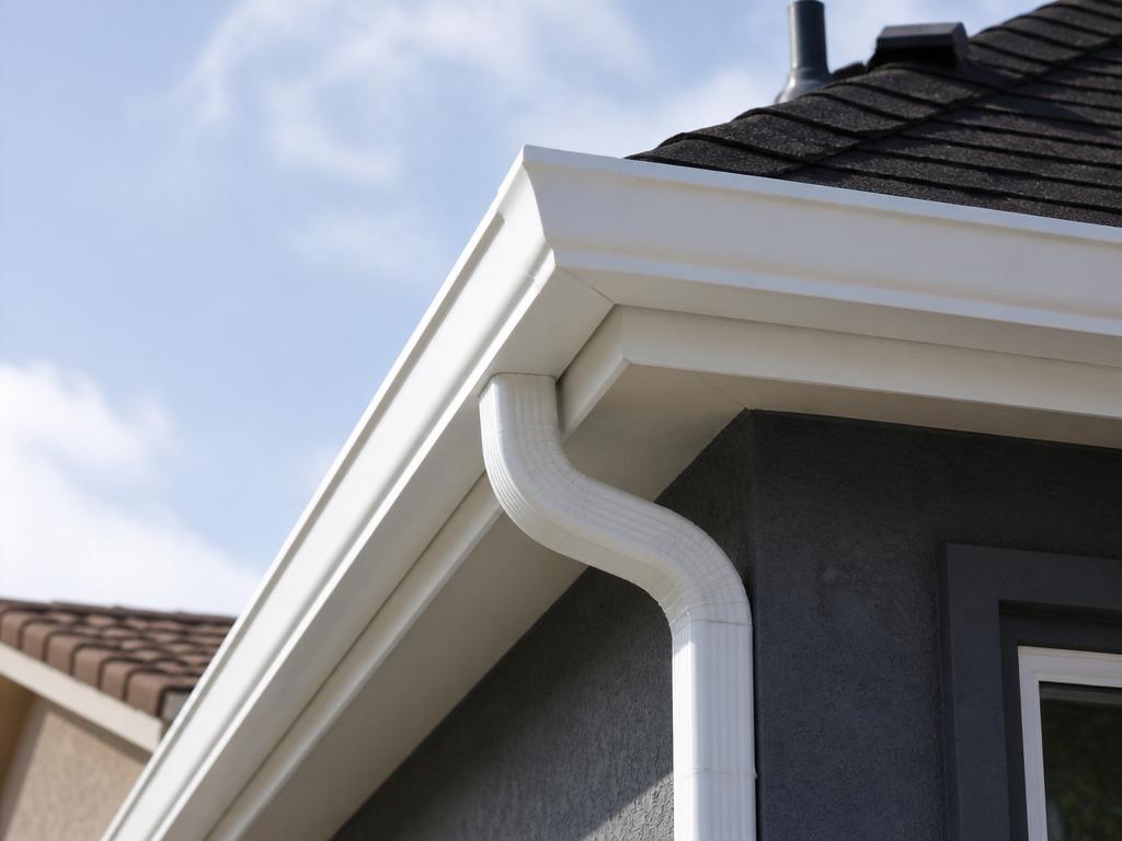 Seamless aluminum gutter and downspout installation